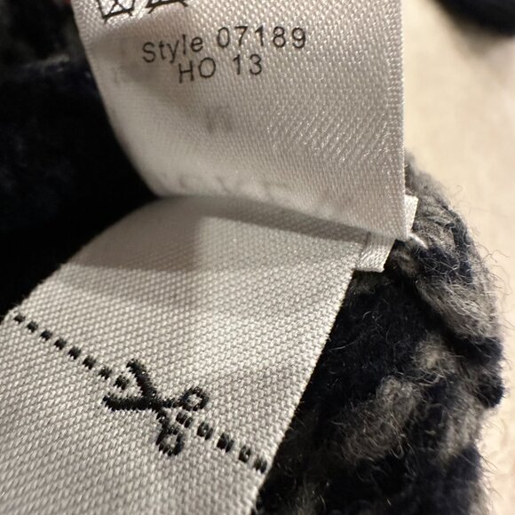 J Crew Lambswool Striped Sweater Chunky Mens Deep Navy Wallace Barnes M NWOT - Picture 6 of 6